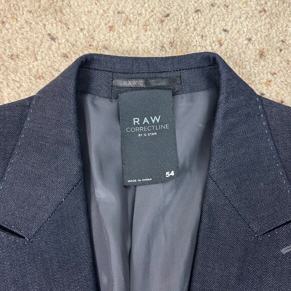 G-Star RAW Correctline Dark Indigo Denim Blazer Jacket Size 54 Men's - Picture 4 of 6